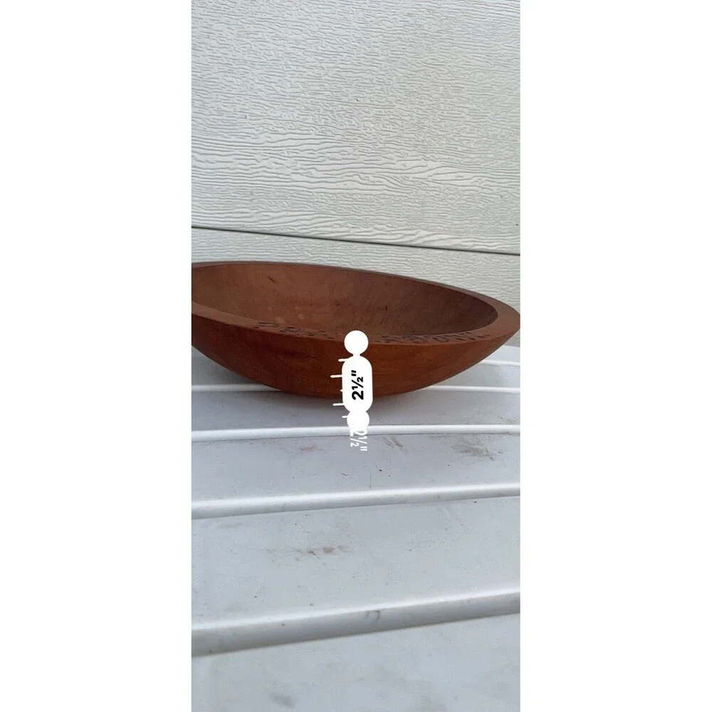 PrayerBowls Noah Large Handcrafted Wooden Prayer Bowl Cherry Wood 9.5